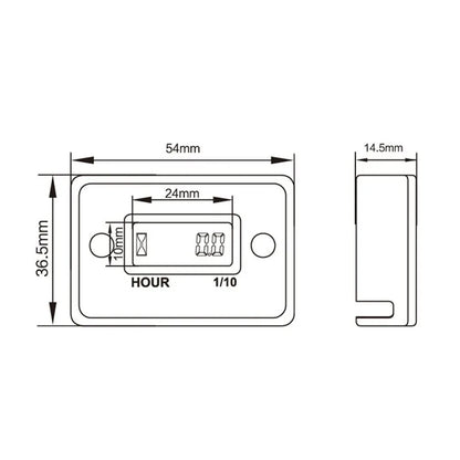 Digital LCD Hour Meter