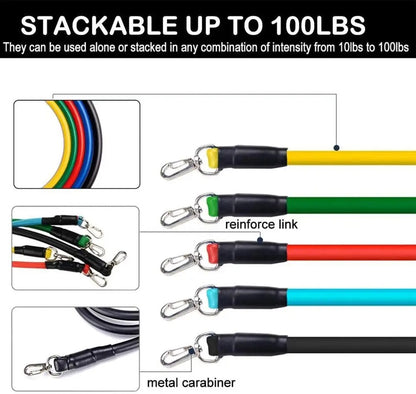 11 Piece Resistance Band Set