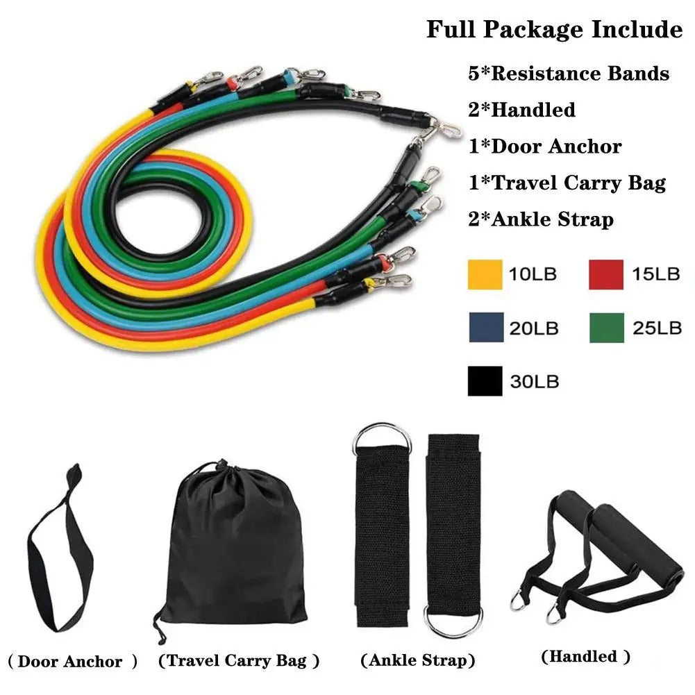 11 Piece Resistance Band Set